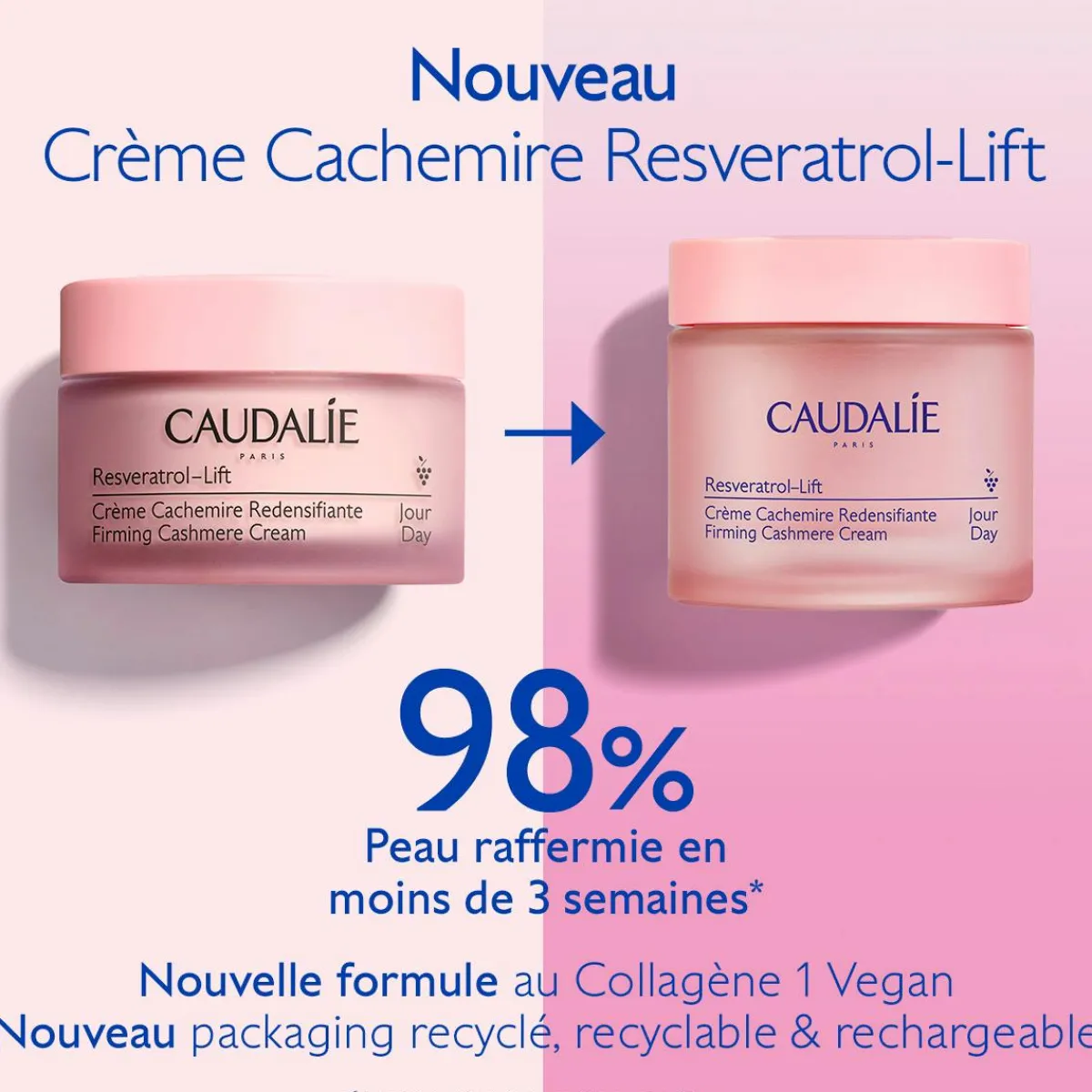 CAUDALIE Anti-Rides, Fermeté|Crèmes & Fluides^Crème Cachemire Redensifiante au Resvératrol, alternative au Rétinol - Recharge