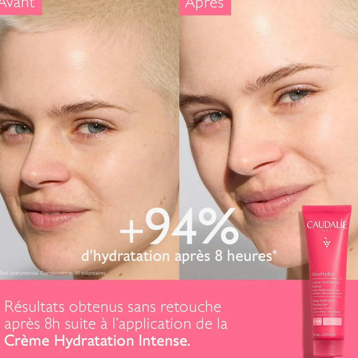 CAUDALIE Crèmes & Fluides|Hydratation Visage^Crème Hydratation Intense à l'Acide Hyaluronique & Beurre de Karité