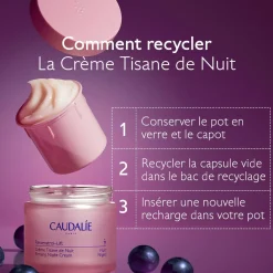 CAUDALIE Anti-Rides, Fermeté|Recharges^Crème Tisane de Nuit au Resvératrol, alternative au Rétinol - Recharge