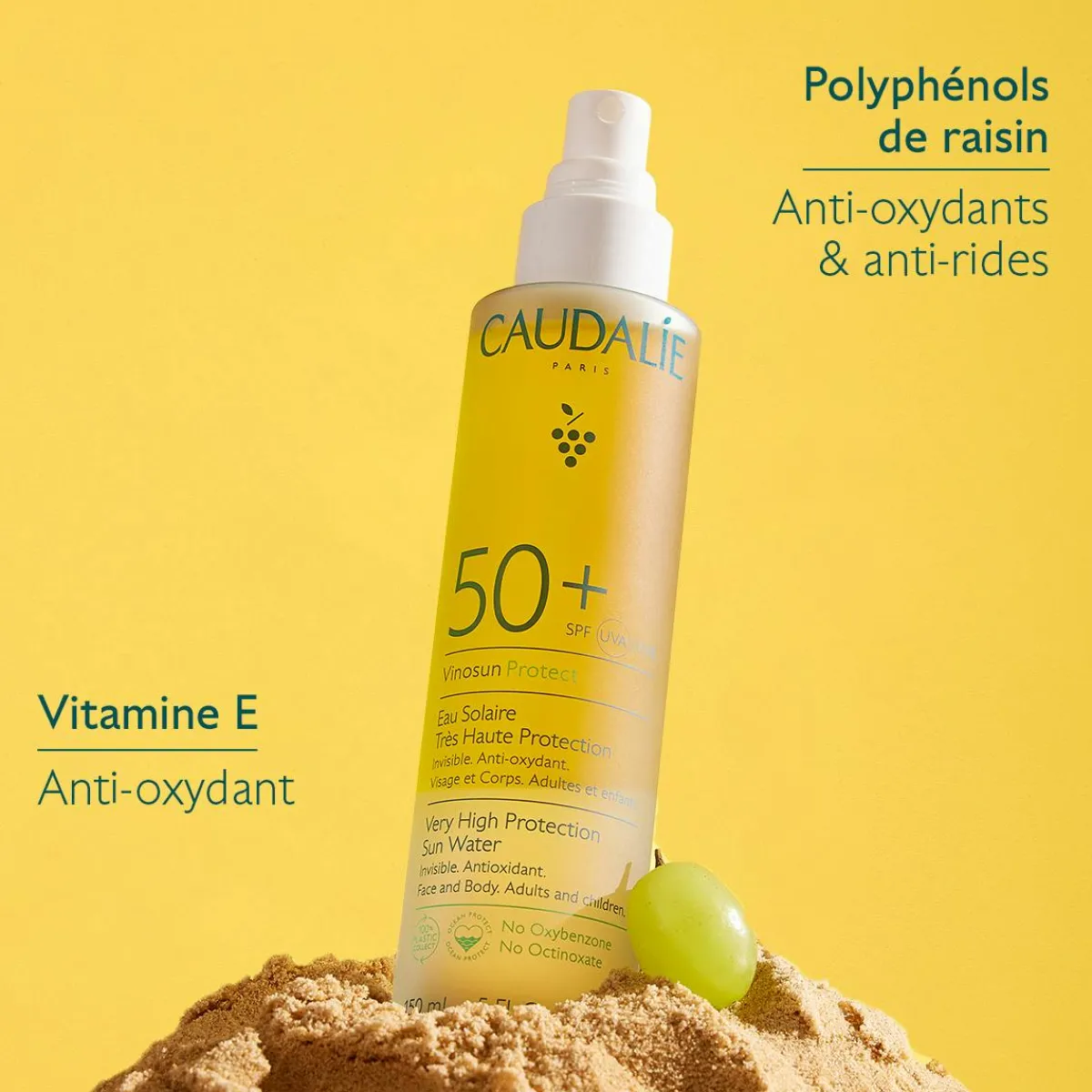 CAUDALIE Crèmes Solaires Visage & Corps|Solaires Corps^Eau Solaire Très Haute Protection SPF50+