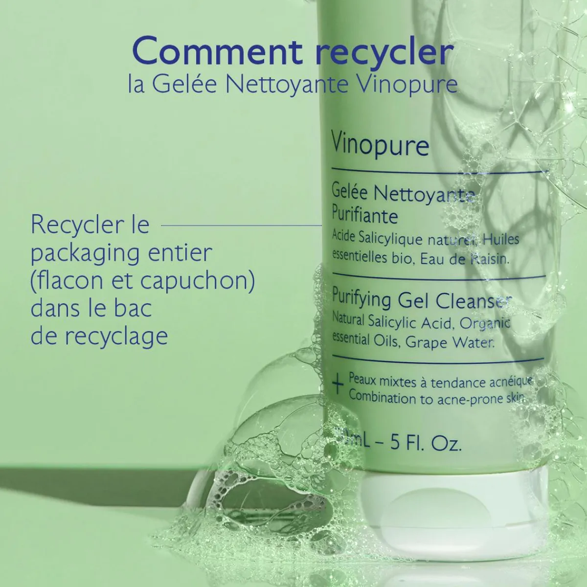 CAUDALIE Peaux À Tendance Acnéique|Démaquillants & Nettoyants^Gelée Nettoyante à l'Acide Salicylique Purifiante - 150mL