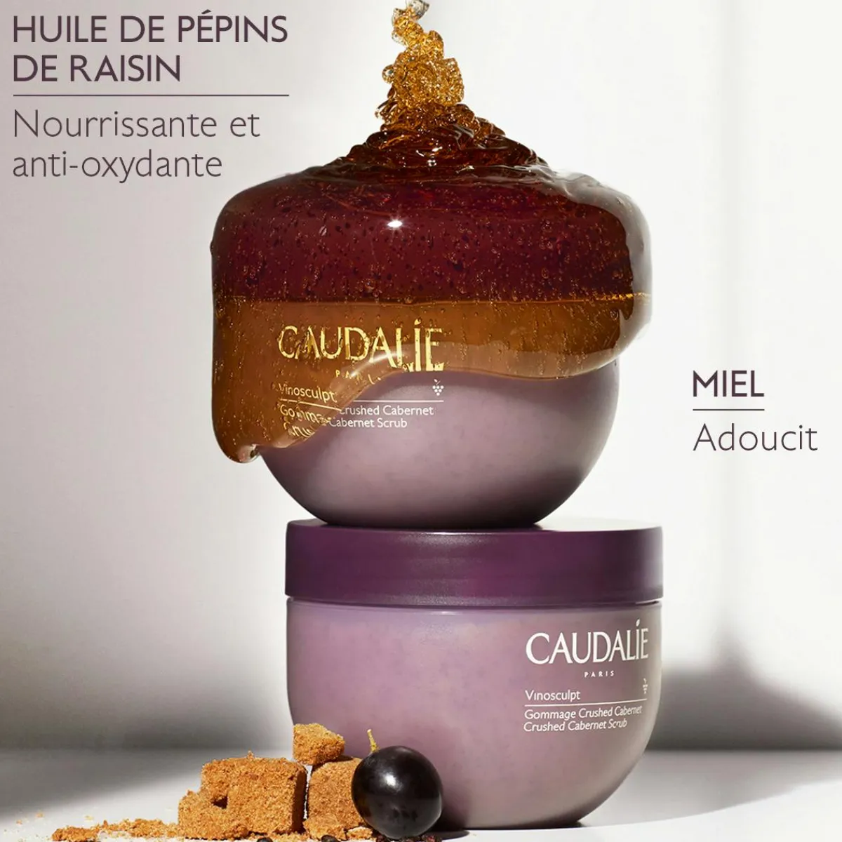 CAUDALIE Fermeté Corps|Gommage Corps^Gommage Crushed Cabernet au Miel
