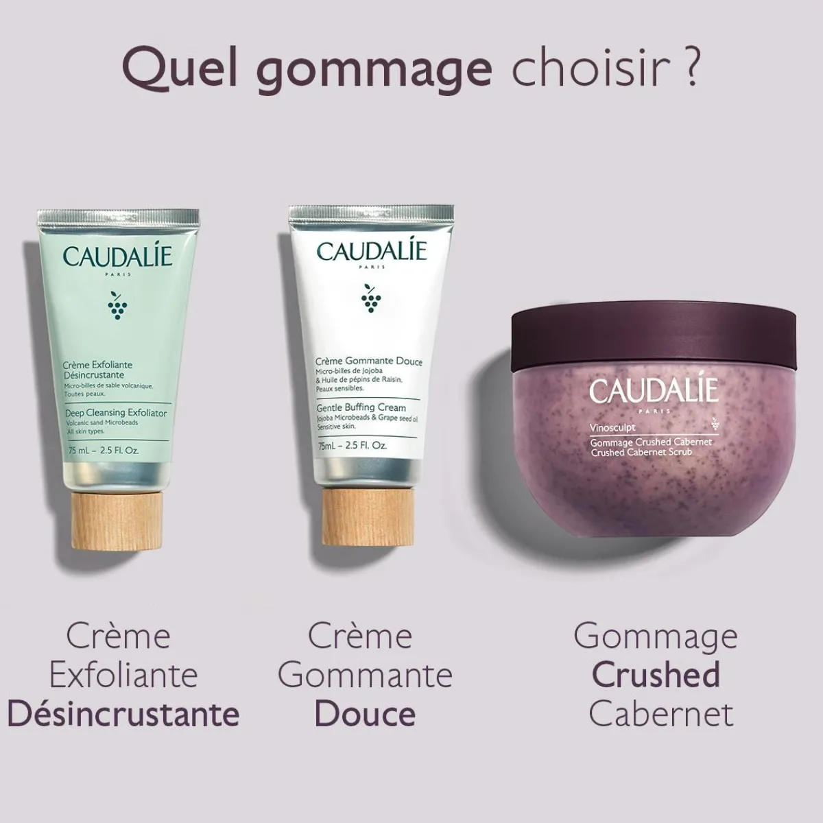 CAUDALIE Fermeté Corps|Gommage Corps^Gommage Crushed Cabernet au Miel