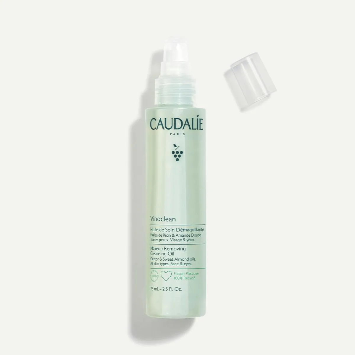 CAUDALIE Formats Voyage|Huiles Visage^Huile de Soin Démaquillante à l'Huile d'Amande Douce + Ricin - 75ml
