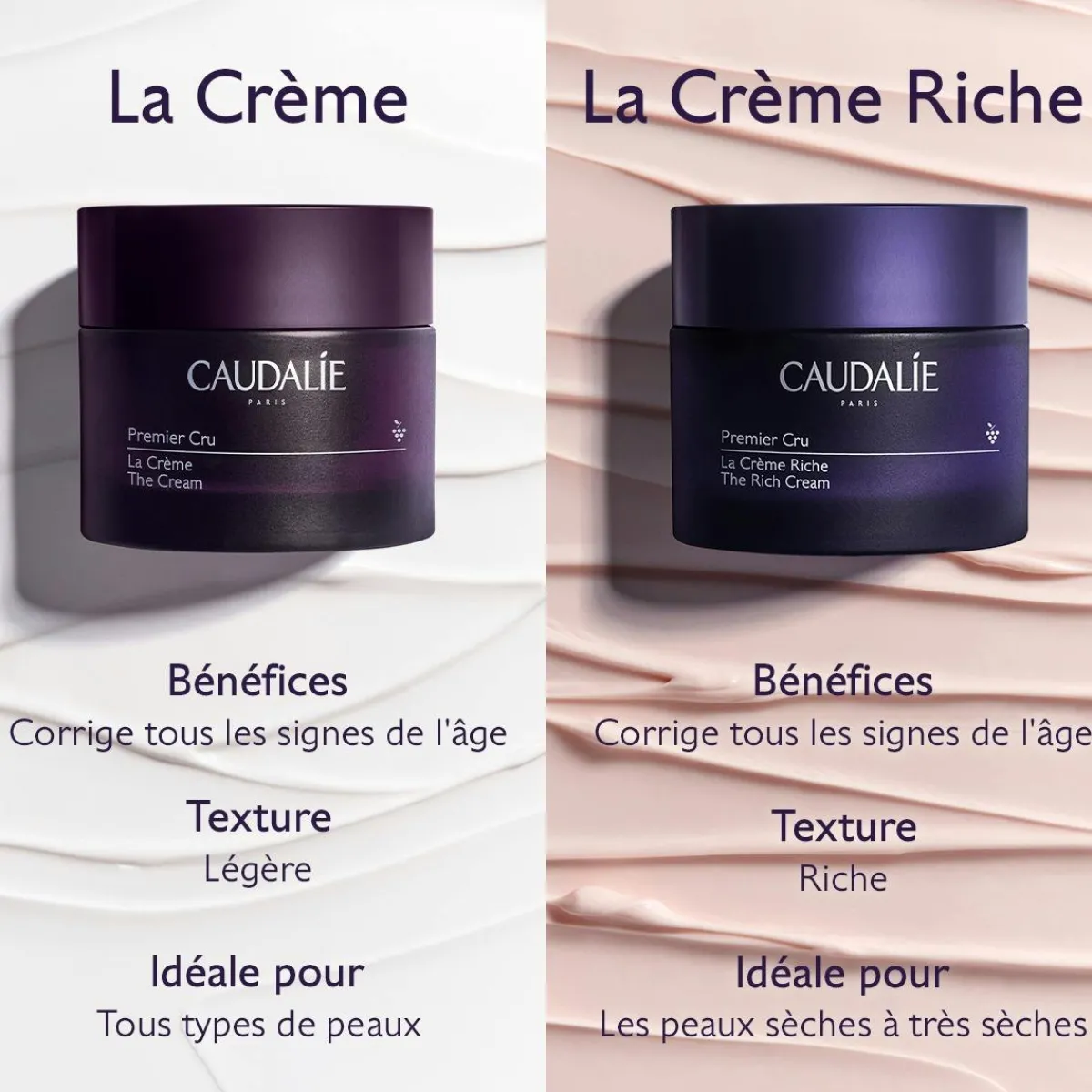 CAUDALIE Rides, Taches, Volume|Anti-Rides, Fermeté^La Crème Anti-Âge Global - Recharge