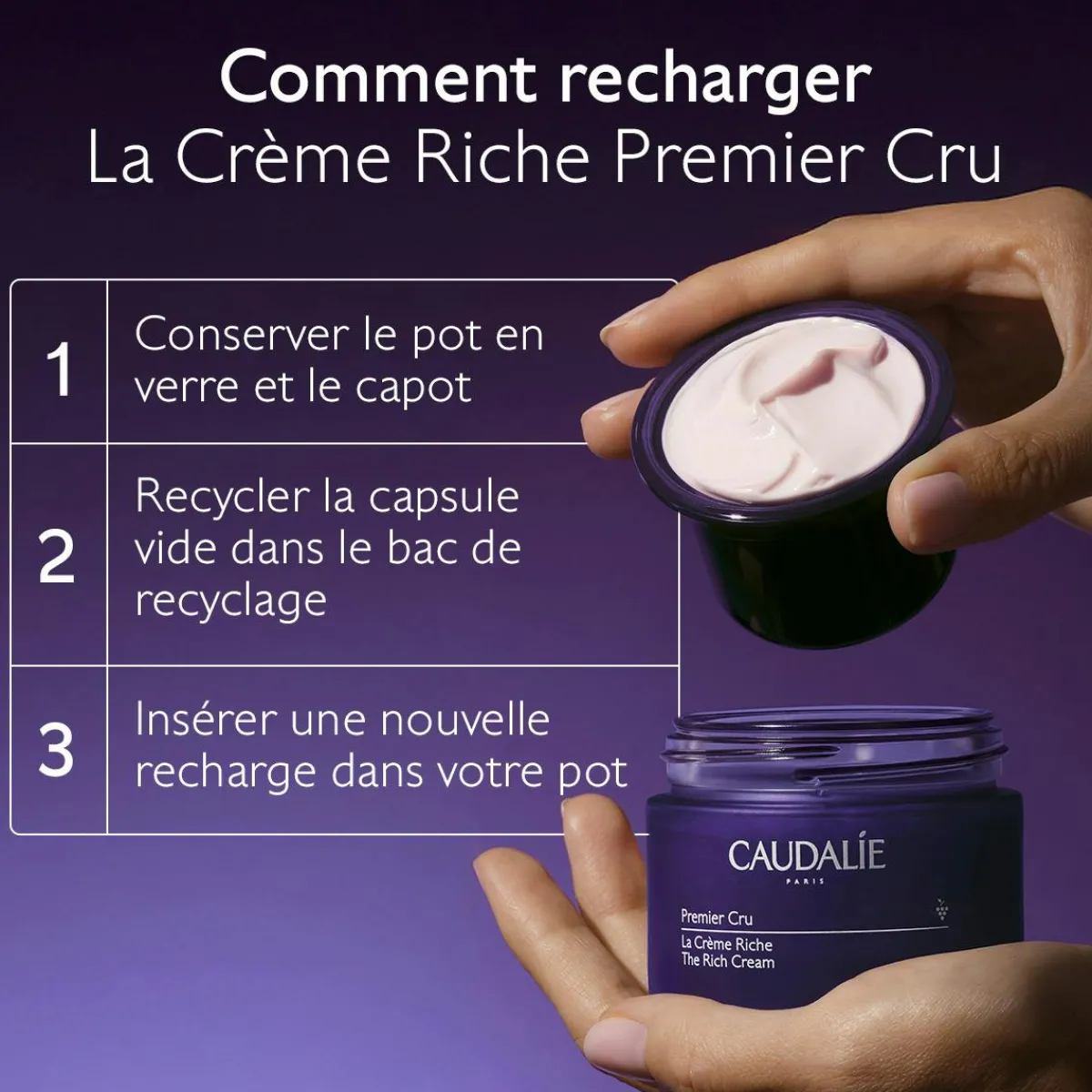 CAUDALIE Rides, Taches, Volume|Anti-Rides, Fermeté^La Crème Riche - Recharge