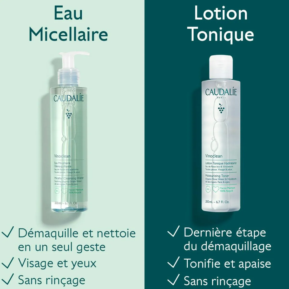 CAUDALIE Formats Voyage|Eaux & Lotions^Lotion Tonique Hydratante à l'Eau de Rose Bio - 100ml