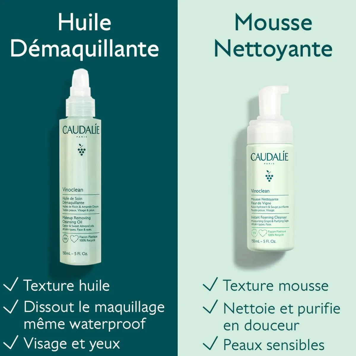 CAUDALIE Formats Voyage|Démaquillants & Nettoyants^Mousse Nettoyante Visage Fleur de Vigne - 50ml