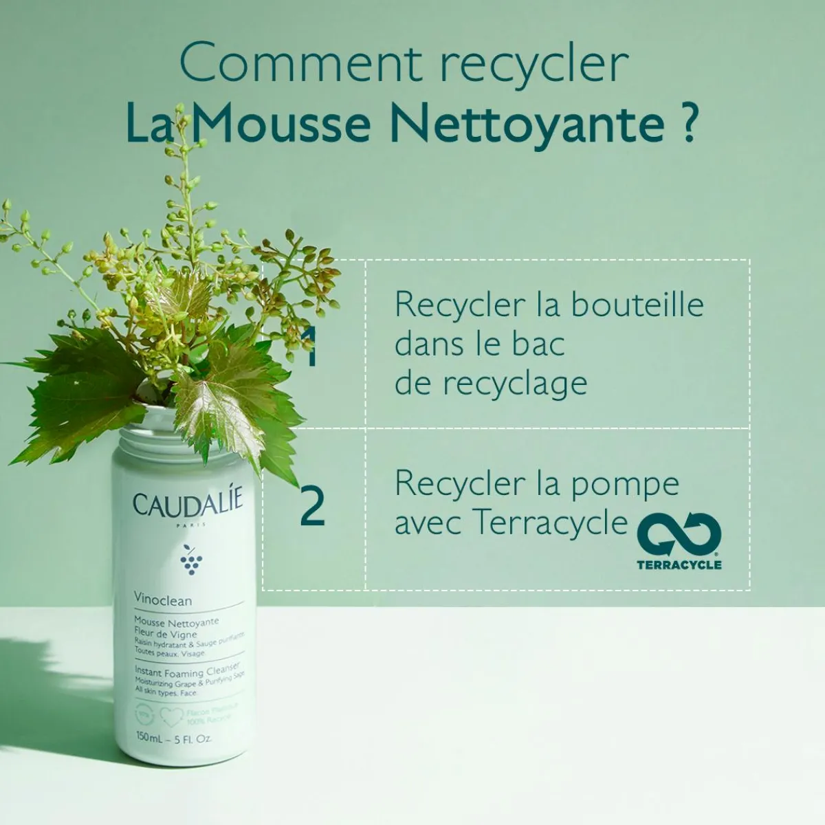 CAUDALIE Démaquillants & Nettoyants^Mousse Nettoyante Visage Fleur de Vigne - 150ml