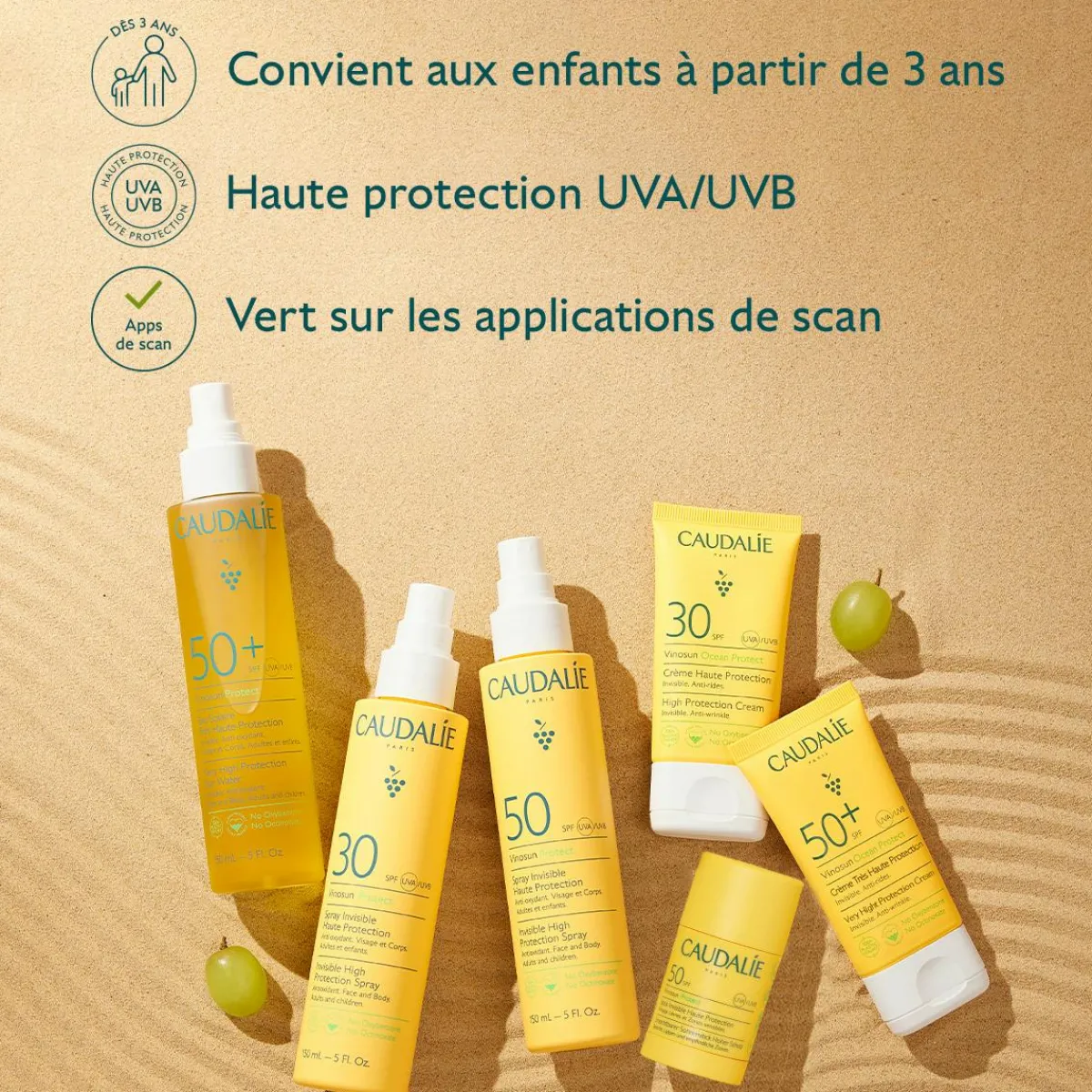 CAUDALIE Crèmes Solaires Visage & Corps|Solaires Corps^Stick Solaire Invisible Haute Protection SPF50